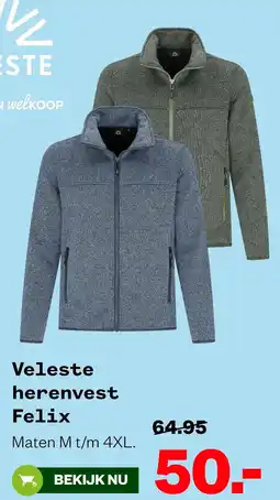 Welkoop Veleste herenvest Felix aanbieding