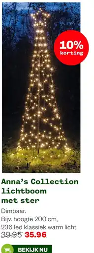 Welkoop Anna's Collection lichtboom met ster aanbieding