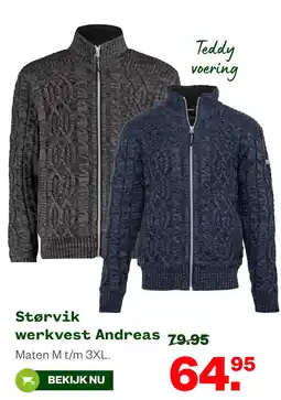 Welkoop Størvik Werkvest Andreas aanbieding