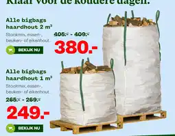 Welkoop Alle bigbags haardhout 2 m³ aanbieding