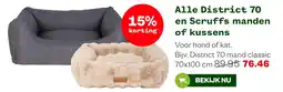 Welkoop Alle District 70 en Scruffs Manden of Kussens aanbieding