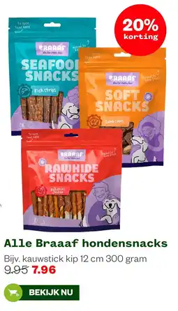 Welkoop Braaaf hondensnacks aanbieding