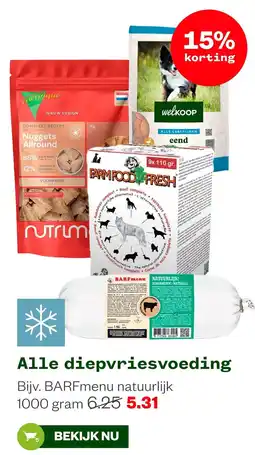 Welkoop BARFmenu natuurlijk aanbieding