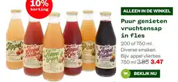 Welkoop Puur genieten vruchtensap in fles aanbieding
