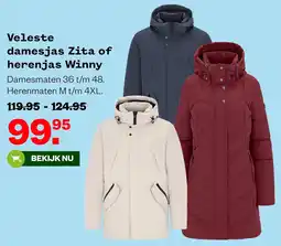 Welkoop Veleste Damesjas Zita of Herenjas Winny aanbieding