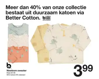 Zeeman Newborn sweater Maat 50-68 95% katoen / 5% elastaan aanbieding