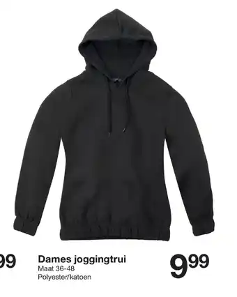 Zeeman Dames joggingtrui Maat 36-48 Polyester/katoen aanbieding