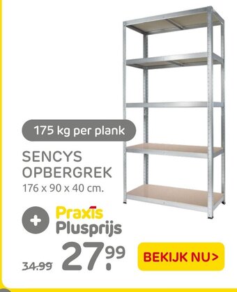 Praxis Sencys opbergrek aanbieding
