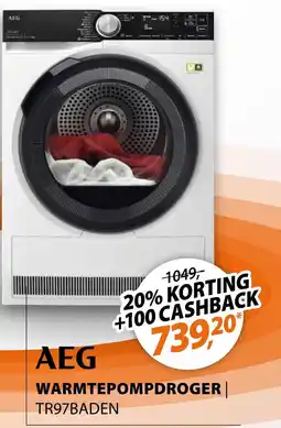 Expert AEG warmtepompdroger TR97BADEN aanbieding