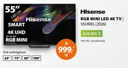 Expert Hisense RGB MINI LED 4K TV | 55UR8S (2026) aanbieding