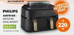 Expert Philips Airfryer NA552/00 Dual Basket aanbieding
