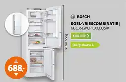 Expert Bosch koel-vriescombinatie KGE36EWCP exclusiv aanbieding