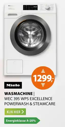 Expert Miele WASMACHINE WEC 395 WPS EXCELLENCE POWERWASH & STEAMCARE aanbieding