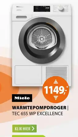 Expert Miele warmtepompdroger tec 655 wp excellence aanbieding