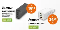 Expert Hama powerbank | power pack 20.000mah aanbieding
