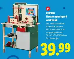 Lidl Parkside Houten speelgoed werkbank aanbieding
