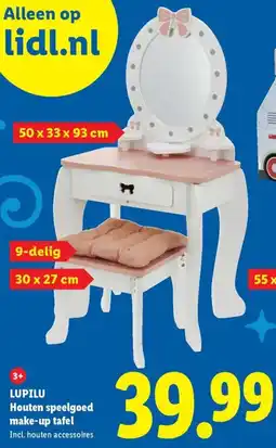 Lidl Lupilu Houten Speelgoed Make Up Tafel aanbieding