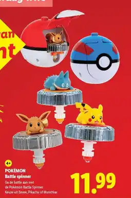 Lidl Pokémon Battle spinner aanbieding