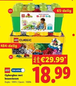 Lidl Opbergbox met bouwstenen aanbieding