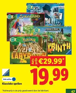 Lidl Klassieke spellen aanbieding