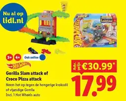 Lidl Hot Wheels Gorilla Slam attack of Croco Pizza attack aanbieding