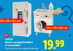 Lidl Lupilu Houten speelgoed koelkast of wasmachine aanbieding