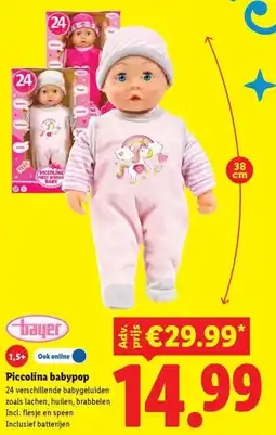 Lidl Piccolina babypop aanbieding