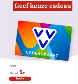 Bruna VVV Cadeaukaart aanbieding