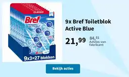 Plein.nl Bref Toiletblok Active Blue aanbieding
