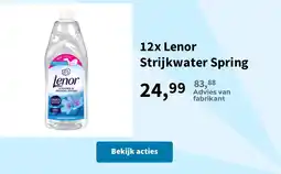 Plein.nl Lenor strijkwater spring aanbieding
