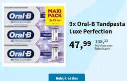Plein.nl Oral-B Tandpasta Luxe Perfection aanbieding