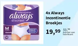 Plein.nl Always Incontinentie Broekjes aanbieding