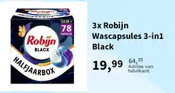 Plein.nl Robijn Wascapsules 3-in1 Black aanbieding