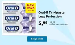 Plein.nl Oral-B Tandpasta Luxe Perfection aanbieding