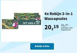Plein.nl Robijn 3-in-1 Wascapsules aanbieding
