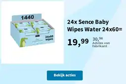 Plein.nl Sence Baby Wipes Water aanbieding