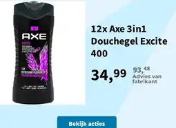 Plein.nl Axe 3in1 Douchegel Excite aanbieding