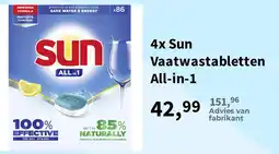 Plein.nl Sun Vaatwastabletten All-in-1 aanbieding