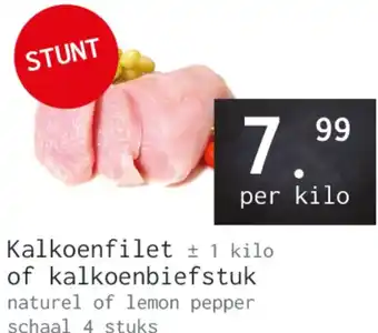 Kalkoenfilet of kalkoenbiefstuk
