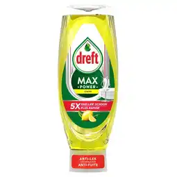 Kruidvat Dreft MaxPower Lemon Vloeibaar Afwasmiddel aanbieding