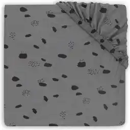 Kruidvat Jollein Jersey Spot Storm Grey 75 x 95 cm Boxmatras Hoeslaken aanbieding