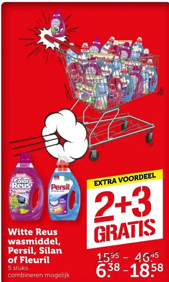 Coop Witte reus wasmiddel, persil, silan of fleuril aanbieding