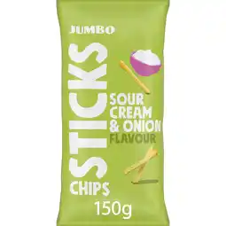 Jumbo Jumbo Sour Cream & Onion Chips Sticks 150 g aanbieding