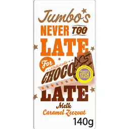 Jumbo Jumbo's Belgische Melkchocolade Caramel Zeezout 140 g aanbieding