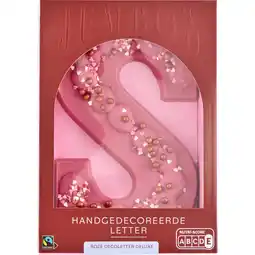 Jumbo Jumbo's Chocoladeletter Roze Decoletter Deluxe 180 g aanbieding