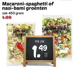 De Boerenschuur Macaroni-spaghetti of nasi-bami groenten aanbieding