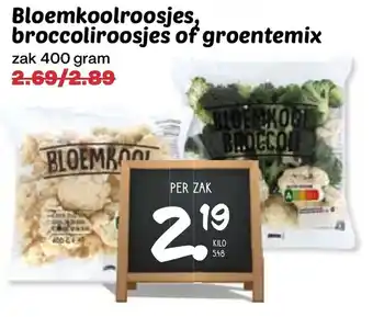 Bloemkoolroosjes, broccoliroosjes of groentemix