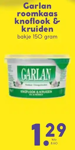 De Boerenschuur Garlan Roomkaas Knoflook & Kruiden aanbieding
