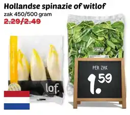 De Boerenschuur Hollandse spinazie of witlof aanbieding