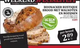 De Boerenschuur boonacker rustique brood met walnoten en rozijnen aanbieding